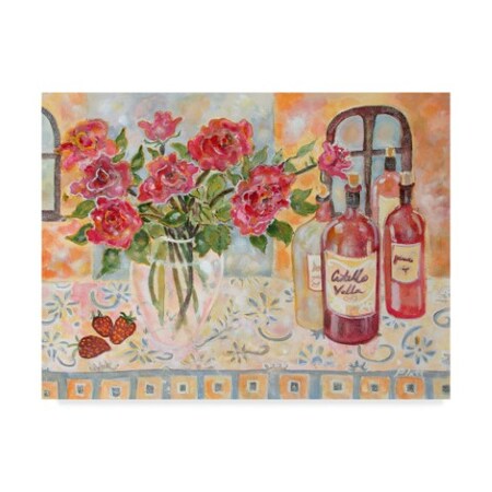 Lorraine Platt 'Pink Roses And' Canvas Art,14x19